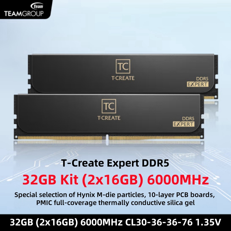 Ddr5 Ram - TEAMGROUP T-Create Expert CL30 オーバークロック対応 10L