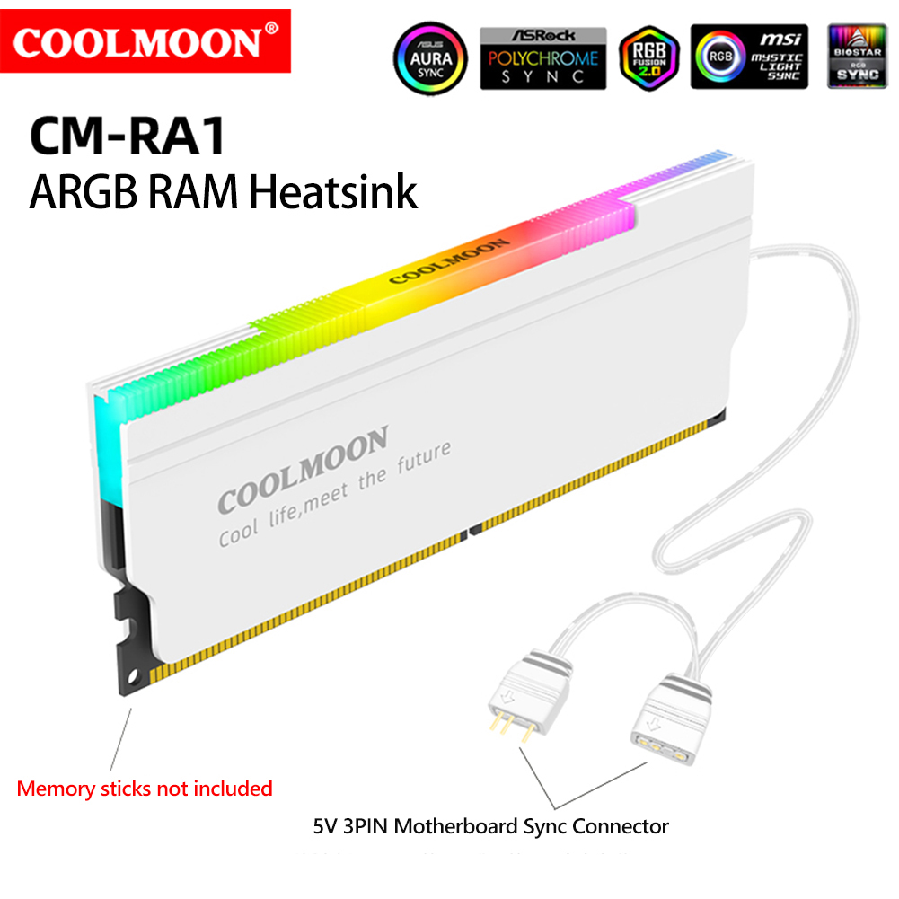 COOLMOON 5V-3PIN ARGB RAM ヒートシ - Ddr5 Ram のレビューと価格