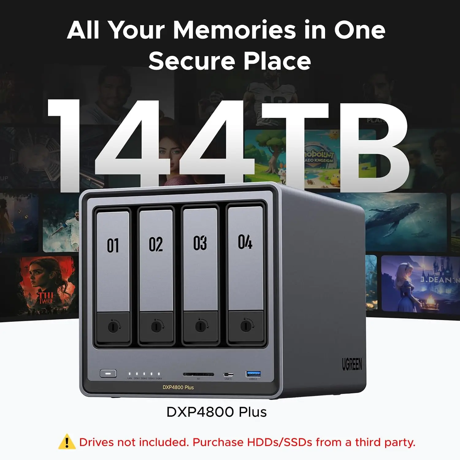 UGREEN NAS DXP4800 Plus 4ベイNAS - Ddr5 8Gb のレビューと価格