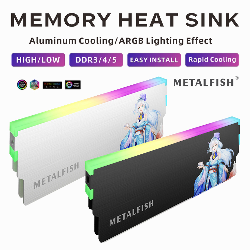 METALFISH DRAM ヒートシンク 5V-3PIN  - Ddr5 Memory のレビューと価格